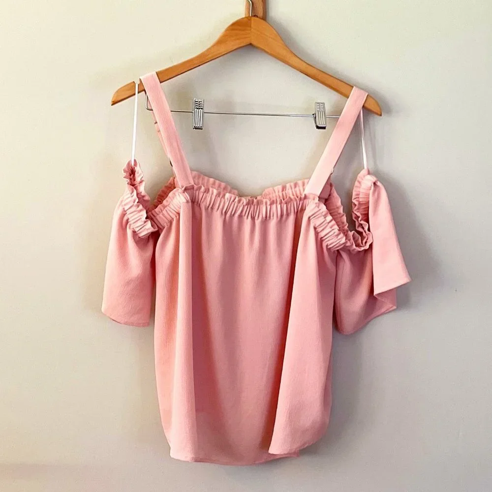 Candie's Separated Shoulder Soft Pink Top in Junior's Size XL NWT - Picture 1 of 11